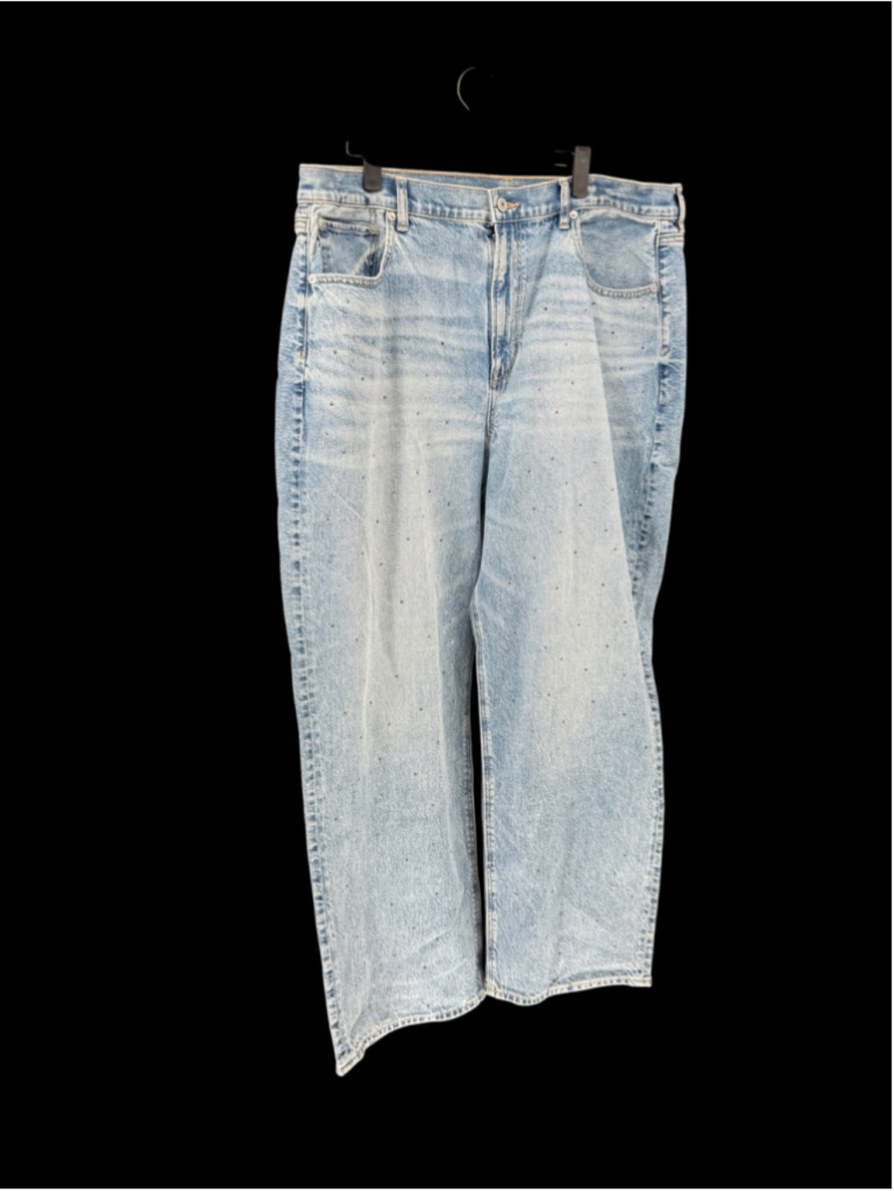 Women's American Eagle High Rise Baggy Straight Jeans Size 18 Blue